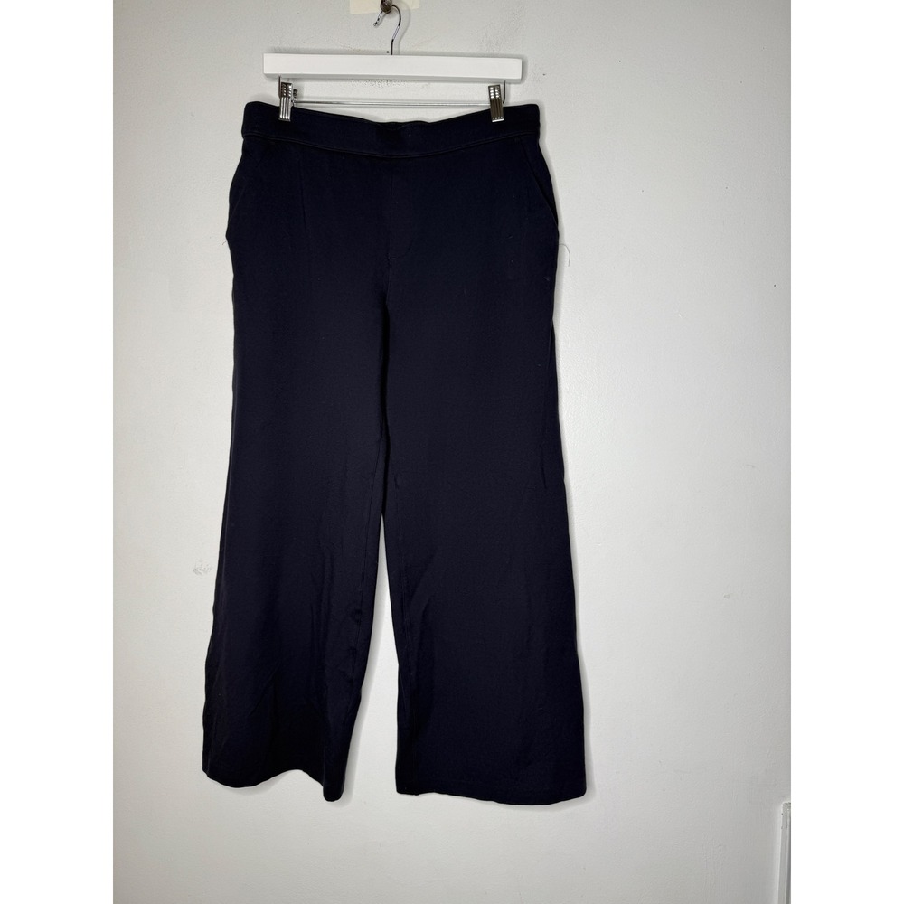 Spanx The Perfect Pant Wide Leg Navy Blue Ponte Knit Trousers XL
